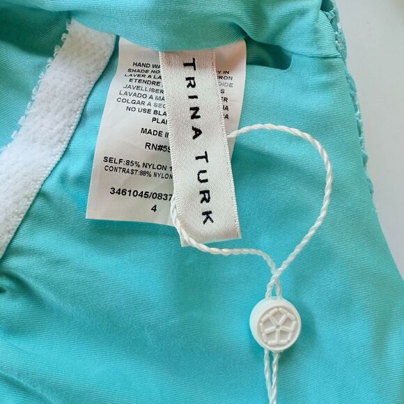NWT Trina Turk Women's Sun Opal One-Piece Swimsuit in Moon Blue Ombre Size 4 - Picture 7 of 13